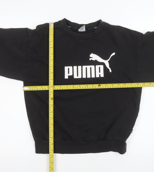 Womens UK Size XS PUMA Black Pullover Sweatshirt