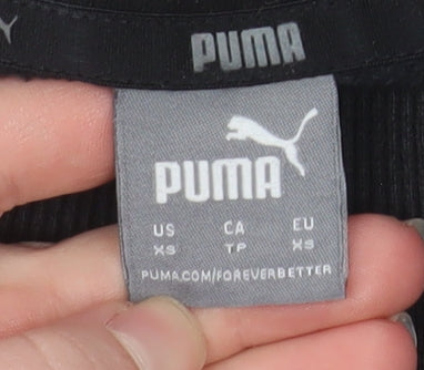 Womens UK Size XS PUMA Black Pullover Sweatshirt