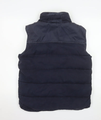 Tom Joule Women's Blue Puffer Waistcoat M Snap Quilted Sleeveless