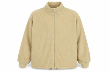 Casuals Men Beige Fleece Full Zip Lightweight Jacket M/L