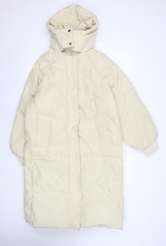 Womens UK Size L Dianyige Ivory Puffer Jacket