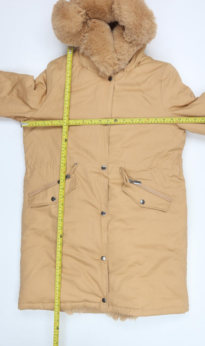 Womens UK Size M Boohoo Beige Parka Coat