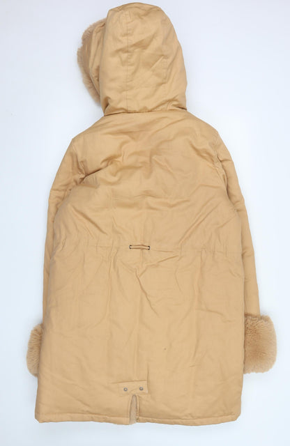 Womens UK Size M Boohoo Beige Parka Coat
