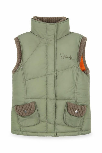 Womens UK Size 4 Animal Green Puffer Jacket