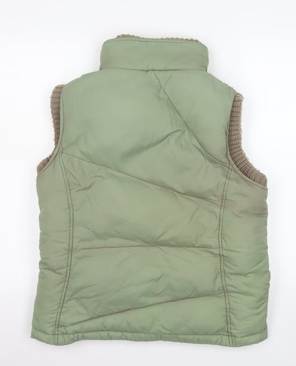 Womens UK Size 4 Animal Green Puffer Jacket