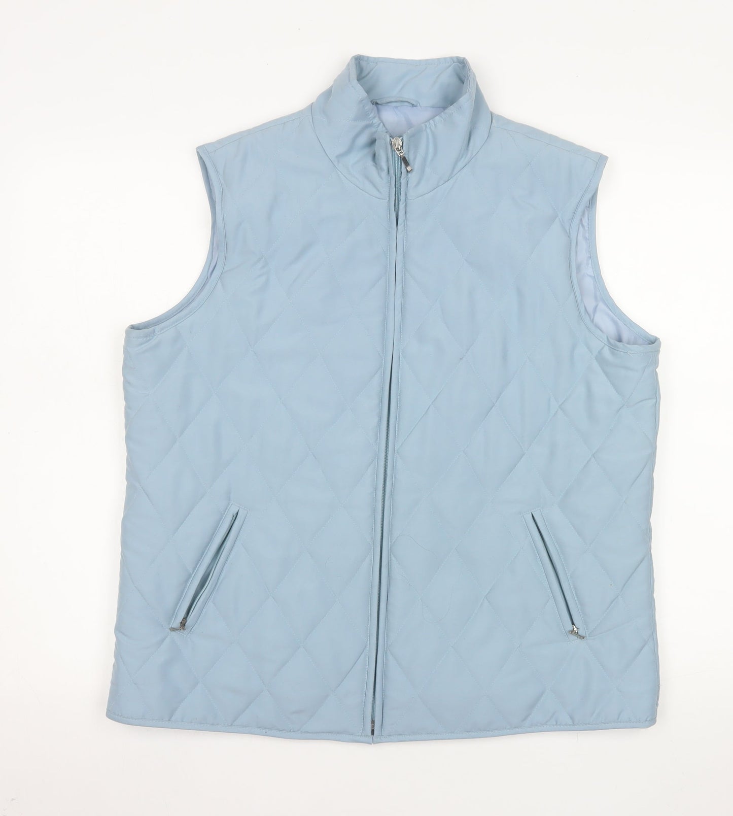 Womens UK Size M EWM Blue Quilted Coat