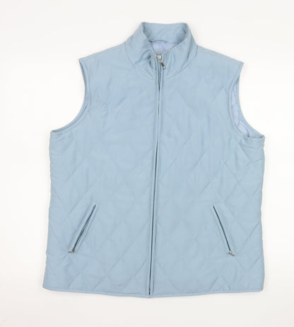 Womens UK Size M EWM Blue Quilted Coat