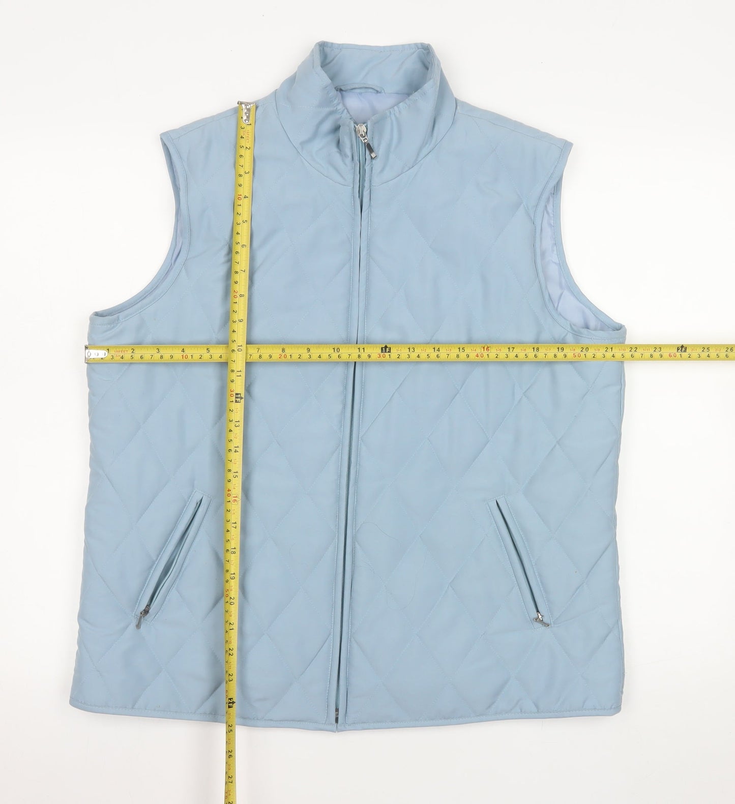 Womens UK Size M EWM Blue Quilted Coat