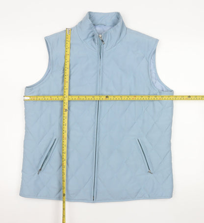 Womens UK Size M EWM Blue Quilted Coat