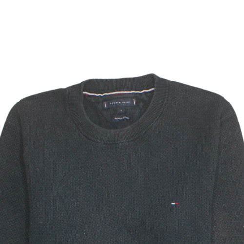 Mens UK Size S Tommy Hilfiger Black Pullover Jumper
