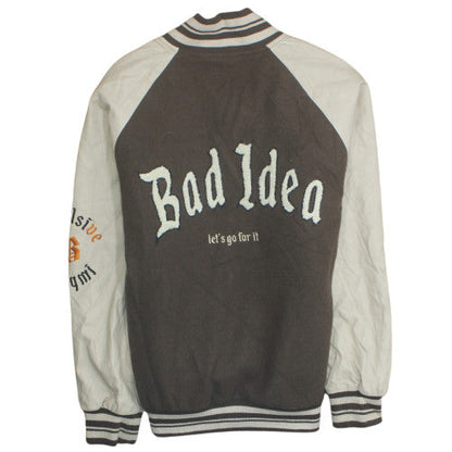 Womens UK Size 12 Bershka Brown Varsity Jacket