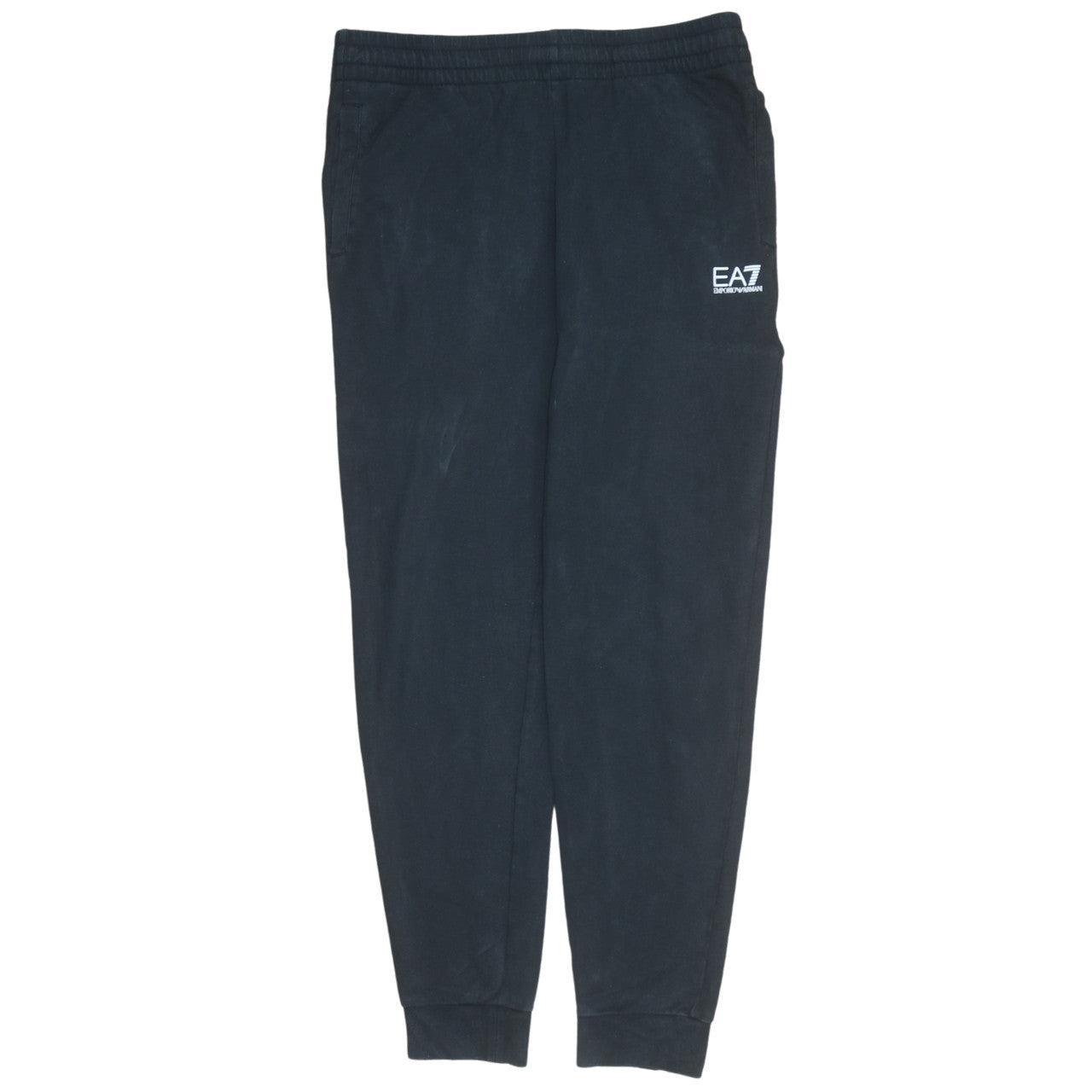 Mens UK Size M Emporio Armani Regular Fit Jogger Black Trousers
