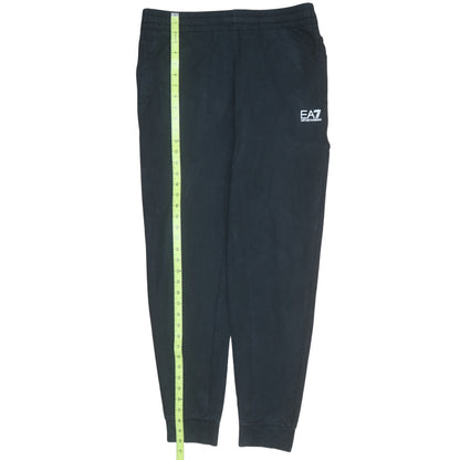 Mens UK Size M Emporio Armani Regular Fit Jogger Black Trousers