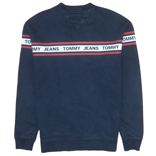 Mens UK Size XS Tommy Jeans Blue Pullover Sweatshirt
