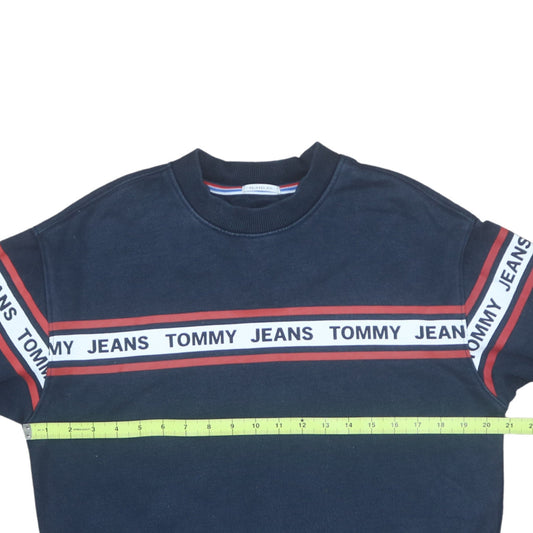 Mens UK Size XS Tommy Jeans Blue Pullover Sweatshirt