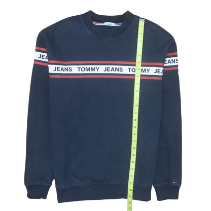 Mens UK Size XS Tommy Jeans Blue Pullover Sweatshirt