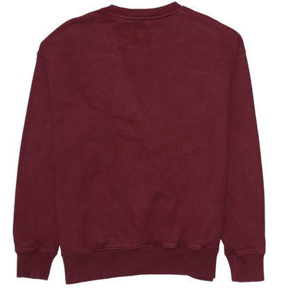 Mens UK Size M Tommy Jeans Red Pullover Sweatshirt