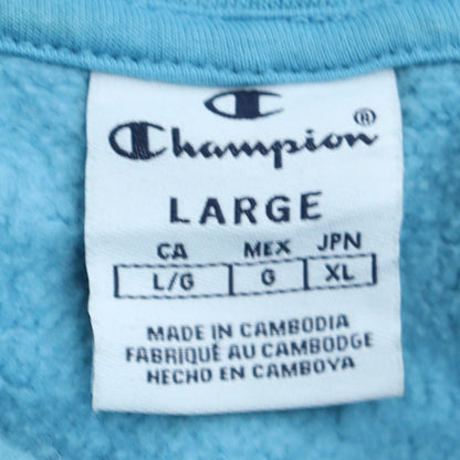 Womens UK Size L Champion Blue Pullover Hoodie