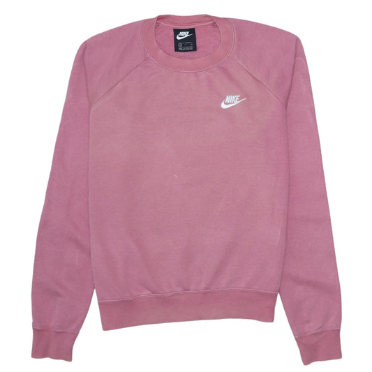 Womens UK Size S Nike Pink Pullover Sweatshirt