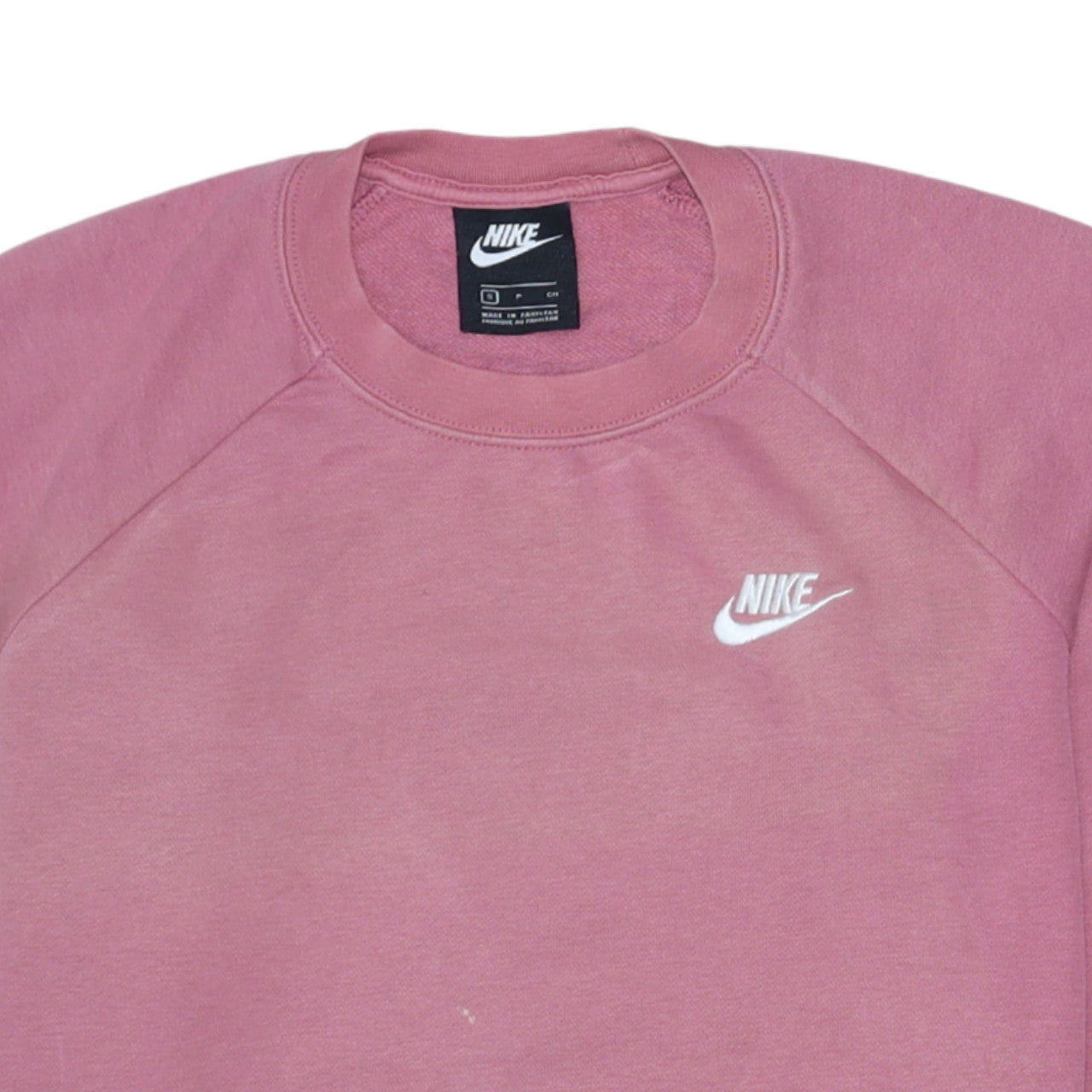 Womens UK Size S Nike Pink Pullover Sweatshirt