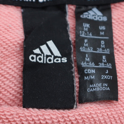 Womens UK Size M adidas Pink Pullover Hoodie