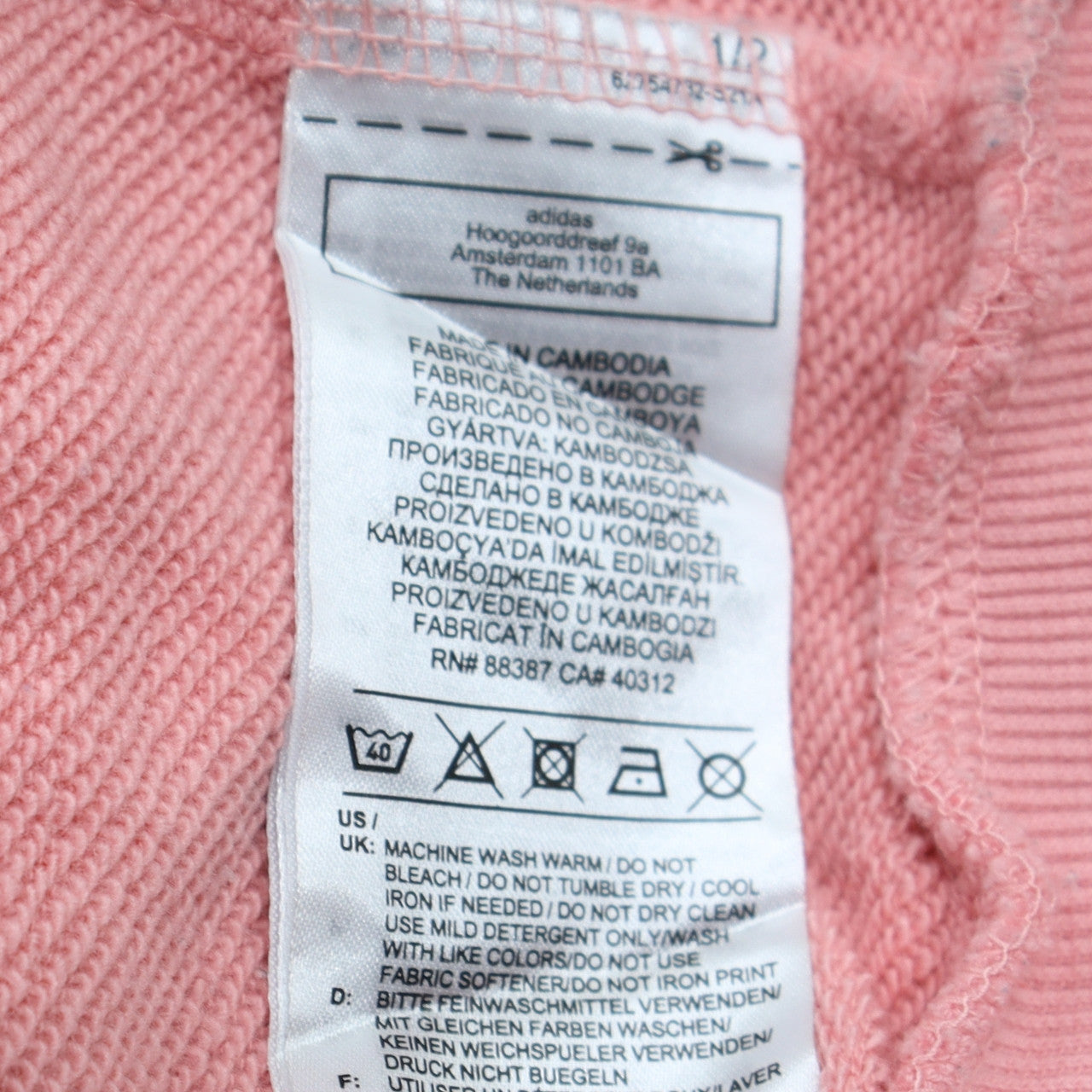 Womens UK Size M adidas Pink Pullover Hoodie