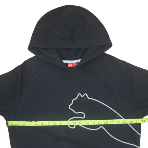 Mens UK Size S PUMA Black Pullover Hoodie