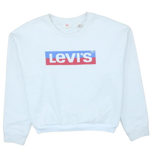 Womens UK Size S Levi's White Pullover Sweatshirt