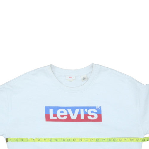 Womens UK Size S Levi's White Pullover Sweatshirt