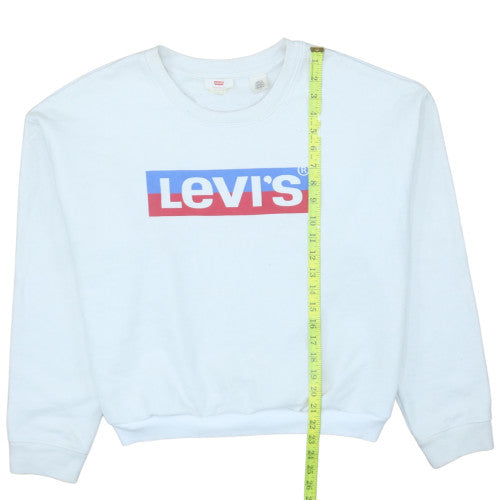Womens UK Size S Levi's White Pullover Sweatshirt