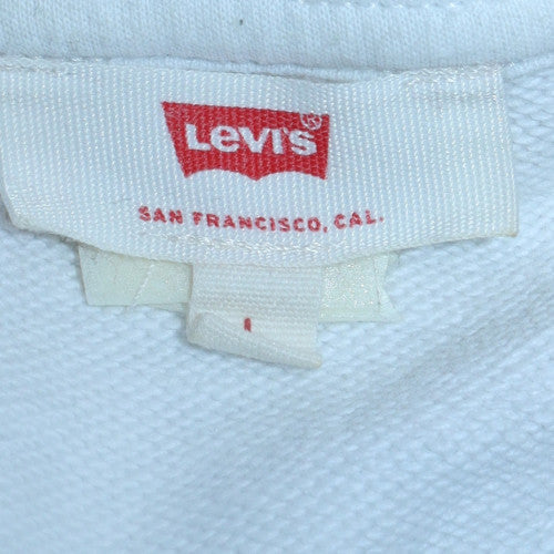 Womens UK Size S Levi's White Pullover Sweatshirt
