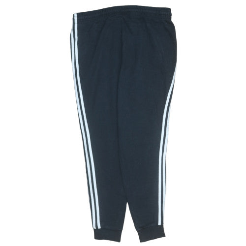Adidas Womens Black Jogger Trousers L Fleece Elastic Waist