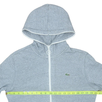 Mens UK Size S Lacoste Grey Full Zip Hoodie