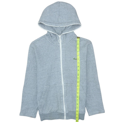 Mens UK Size S Lacoste Grey Full Zip Hoodie
