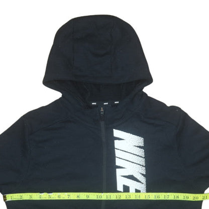 Nike Boys Black Full Zip Hoodie XL 158-170cm Dri-Fit Sportswear