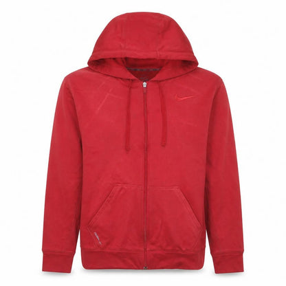Mens UK Size M Nike Red Full Zip Hoodie