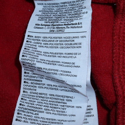 Mens UK Size M Nike Red Full Zip Hoodie