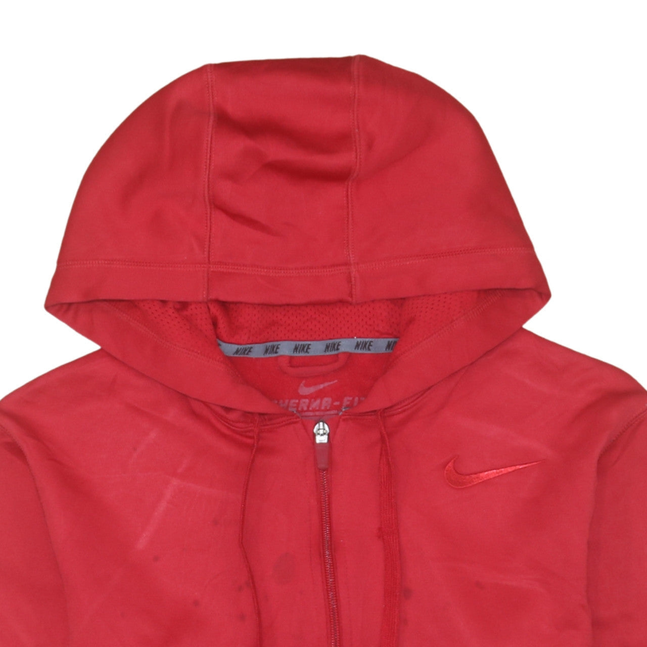 Mens UK Size M Nike Red Full Zip Hoodie