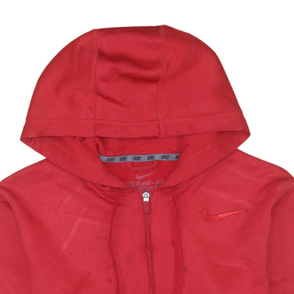 Mens UK Size M Nike Red Full Zip Hoodie