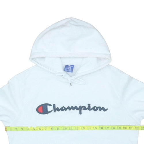 Mens UK Size L Champion White Pullover Hoodie