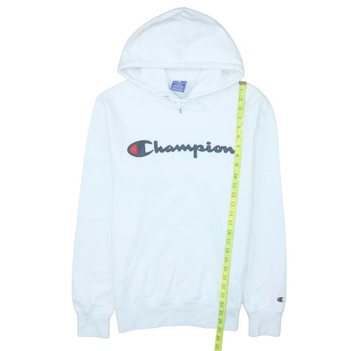 Mens UK Size L Champion White Pullover Hoodie
