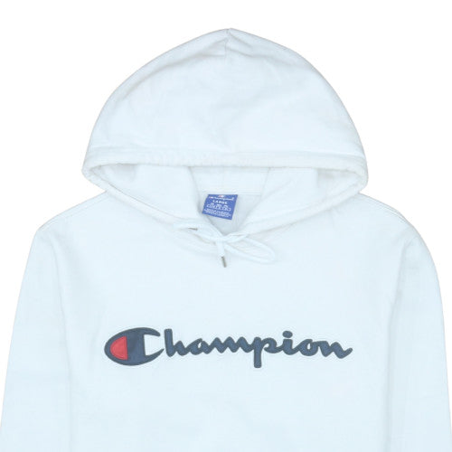 Mens UK Size L Champion White Pullover Hoodie