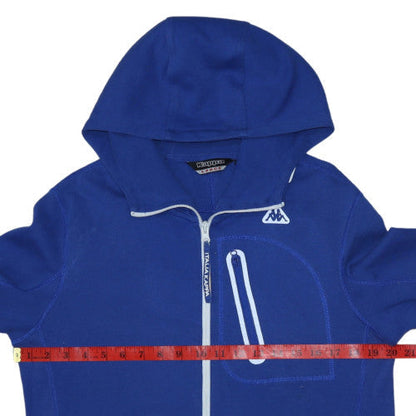 Kappa Boys Blue Full Zip Hoodie Italia Logo Size L Fleece Sportswear
