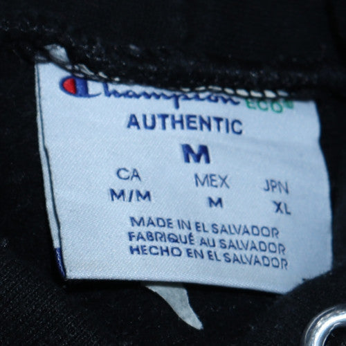 Mens UK Size M Champion Black Pullover Hoodie