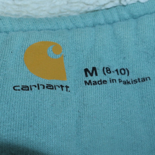 Womens UK Size M Carhartt Blue Full Zip Hoodie