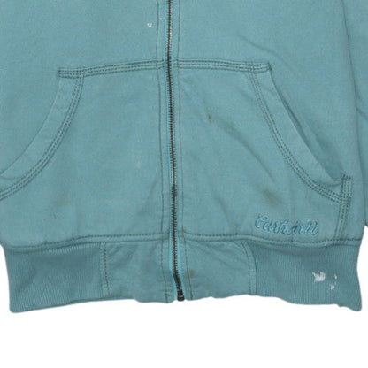 Womens UK Size M Carhartt Blue Full Zip Hoodie