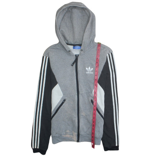 Mens UK Size S adidas Grey Full Zip Hoodie
