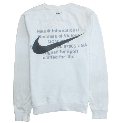 Womens UK Size S Nike White Pullover Sweatshirt