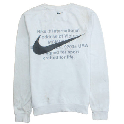 Womens UK Size S Nike White Pullover Sweatshirt