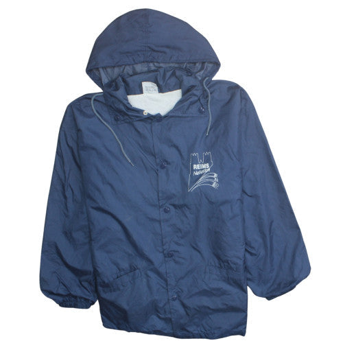 Mens UK Size M Cotton Tee Blue Windbreaker Coat